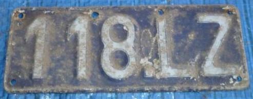 Ancienne plaque d'immatriculation